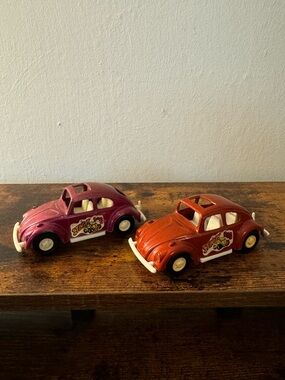 Vintage Tootsie Toy Volkswagen Bug “Stingin’ Bug” Diecast Cars - Set of 2